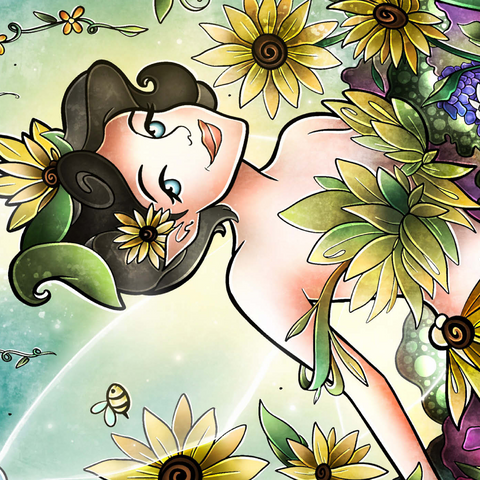 Darstellung des Puzzle Motivs Cyrus, die Sommerfee - Mandie Manzano Cyrus the Fairy of Summer 1000 Puzzle 3D Modell