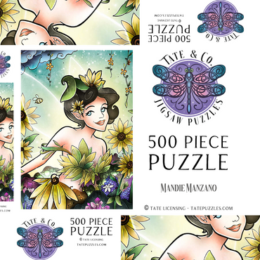 Darstellung des Puzzle Motivs Cyrus the Fairy of Summer 500 Puzzle Schachtel 3D Modell