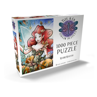 Darstellung des Puzzle Motivs Hazel the Fairy of Autumn Stained Glass 1000 Puzzle Schachtel Ansicht2