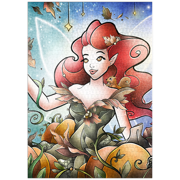 Darstellung des Puzzle Motivs puzzleplate Hazel the Fairy of Autumn Stained Glass 1000 Puzzle