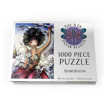 Darstellung des Puzzle Motivs Eira the Fairy of Winter Stained Glass 1000 Puzzle Schachtel Ansicht3