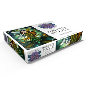Alternative Darstellung des Puzzle-Motivs Mittsommersturm-Buntglasfenster - Mandie Manzano – Puzzleteile: 1000