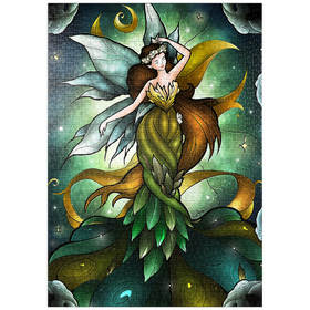 Darstellung des Puzzle Motivs Mittsommersturm-Buntglasfenster - Mandie Manzano - Puzzleteile: 1000