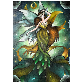 Darstellung des Puzzle Motivs Mittsommersturm-Buntglasfenster - Mandie Manzano - Puzzleteile: 500