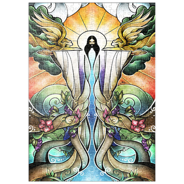 Darstellung des Puzzle Motivs puzzleplate The Wells of Salvation Stained Glass 500 Puzzle