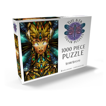 Darstellung des Puzzle Motivs Nefertiri Stained Glass 1000 Puzzle Schachtel Ansicht2