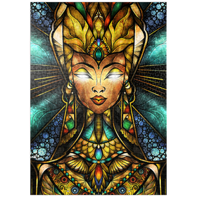 Darstellung des Puzzle-Motivs Nefertiri Stained Glass - Mandie Manzano – Puzzleteile: 1000