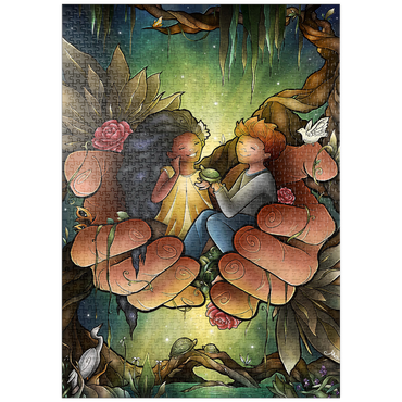 Darstellung des Puzzle Motivs puzzleplate Love One Another Stained Glass 1000 Puzzle