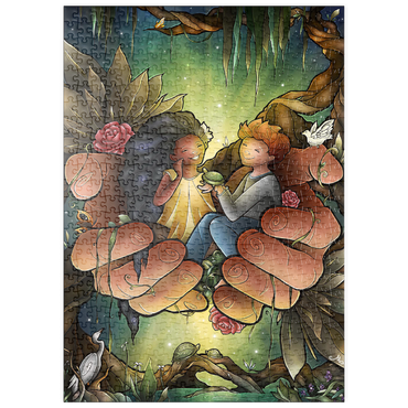 Darstellung des Puzzle Motivs puzzleplate Love One Another Stained Glass 500 Puzzle