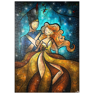 Darstellung des Puzzle Motivs puzzleplate The Tin Soldier & His Ballerina Stained Glass 500 Puzzle