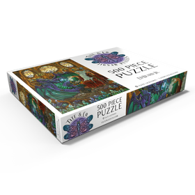 Darstellung des Puzzle Motivs Old Friends at Play Wizard & Dragon Chess - Puzzleteile: 500