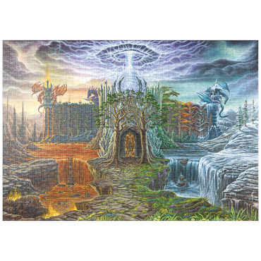 Darstellung des Puzzle Motivs puzzleplate Dragon Lord's Lair - Ed Beard Jr 1000 Puzzle