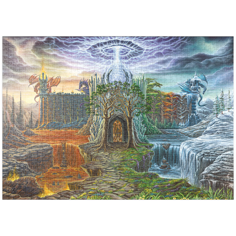 Darstellung des Puzzle Motivs Dragon Lord's Lair - Ed Beard Jr puzzleplate Dragon Lord's Lair - Ed Beard Jr 1000 Puzzle