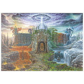 Darstellung des Puzzle Motivs Dragon Lord's Lair - Ed Beard Jr - Puzzleteile: 500