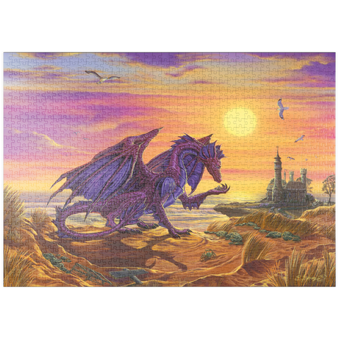 Darstellung des Puzzle Motivs Treasure By The Shore Dragon  - Ed Beard Jr puzzleplate Treasure By The Shore Dragon  - Ed Beard Jr 1000 Puzzle