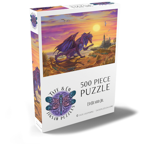 Darstellung des Puzzle Motivs Treasure By The Shore Dragon  - Ed Beard Jr Treasure By The Shore Dragon  - Ed Beard Jr 500 Puzzle Schachtel Ansicht2