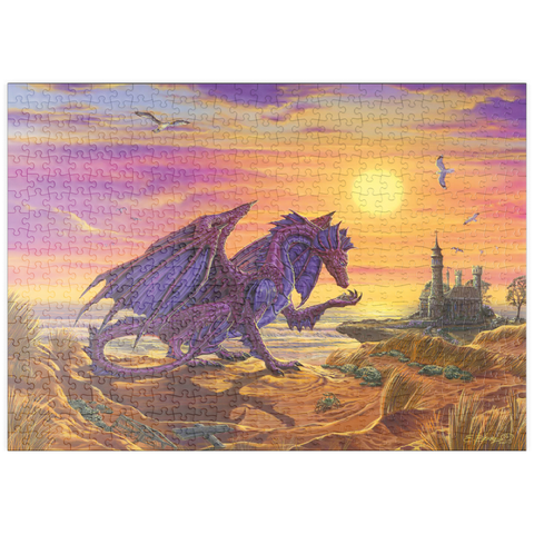 Darstellung des Puzzle Motivs Treasure By The Shore Dragon  - Ed Beard Jr puzzleplate Treasure By The Shore Dragon  - Ed Beard Jr 500 Puzzle