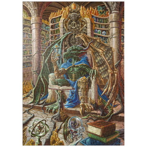 Darstellung des Puzzle Motivs Kairos The Archivist Dragon  - Ed Beard Jr puzzleplate Kairos The Archivist Dragon  - Ed Beard Jr 1000 Puzzle
