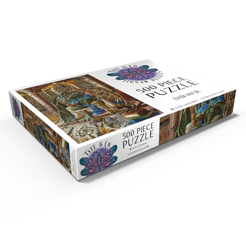 Darstellung des Puzzle Motivs Kairos The Archivist Dragon  - Ed Beard Jr Kairos The Archivist Dragon  - Ed Beard Jr 500 Puzzle Schachtel Ansicht1