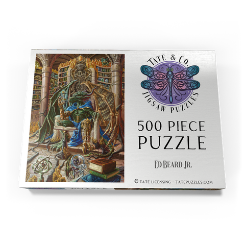 Darstellung des Puzzle Motivs Kairos The Archivist Dragon  - Ed Beard Jr Kairos The Archivist Dragon  - Ed Beard Jr 500 Puzzle Schachtel Ansicht3