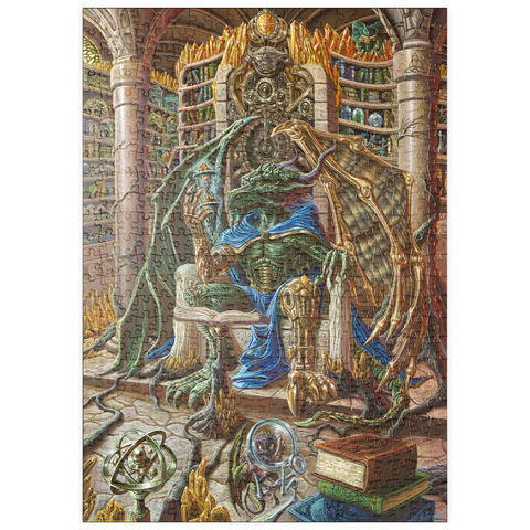 Darstellung des Puzzle Motivs Kairos The Archivist Dragon  - Ed Beard Jr puzzleplate Kairos The Archivist Dragon  - Ed Beard Jr 500 Puzzle