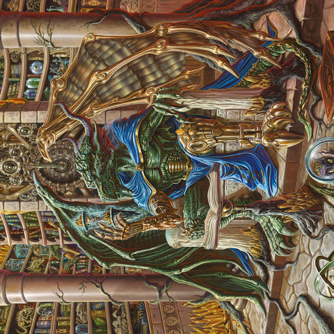 Darstellung des Puzzle Motivs Kairos The Archivist Dragon  - Ed Beard Jr Kairos The Archivist Dragon  - Ed Beard Jr 500 Puzzle 3D Modell