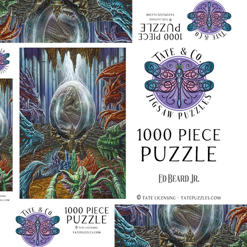 Darstellung des Puzzle Motivs Etherrum Dragon Egg - Ed Beard Jr Etherrum Dragon Egg - Ed Beard Jr 1000 Puzzle Schachtel 3D Modell
