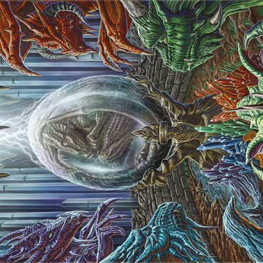 Darstellung des Puzzle Motivs Etherrum Dragon Egg - Ed Beard Jr 500 Puzzle 3D Modell