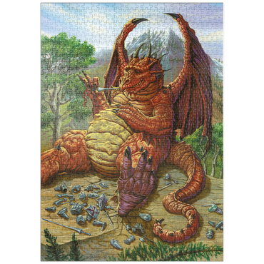 Darstellung des Puzzle Motivs puzzleplate Lunch with a Toothpick Dragon  - Ed Beard Jr 1000 Puzzle