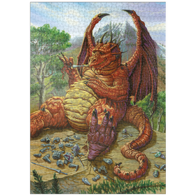 Darstellung des Puzzle Motivs Lunch with a Toothpick Dragon  - Ed Beard Jr - Puzzleteile: 1000