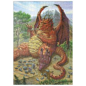 Darstellung des Puzzle Motivs Lunch with a Toothpick Dragon  - Ed Beard Jr - Puzzleteile: 500