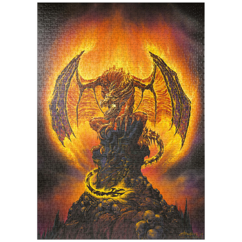 Darstellung des Puzzle Motivs Harbinger of Fire Dragon - Ed Beard Jr puzzleplate Harbinger of Fire Dragon - Ed Beard Jr 1000 Puzzle