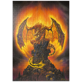 Darstellung des Puzzle Motivs Harbinger of Fire Dragon - Ed Beard Jr - Puzzleteile: 1000