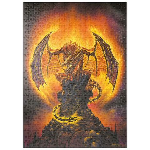 Darstellung des Puzzle Motivs Harbinger of Fire Dragon - Ed Beard Jr puzzleplate Harbinger of Fire Dragon - Ed Beard Jr 500 Puzzle