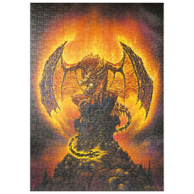 Darstellung des Puzzle Motivs Harbinger of Fire Dragon - Ed Beard Jr - Puzzleteile: 500