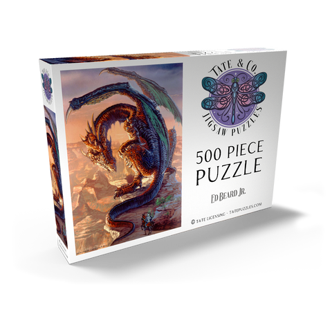 Darstellung des Puzzle Motivs Bravery Misplaced Dragon - Ed Beard Jr Bravery Misplaced Dragon - Ed Beard Jr 500 Puzzle Schachtel Ansicht2
