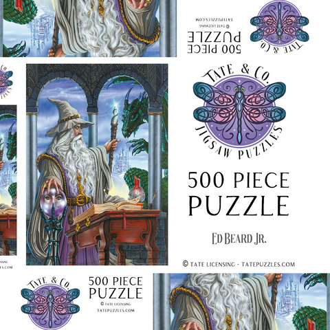 Darstellung des Puzzle Motivs Wizard's Emissary - Ed Beard Jr Wizard's Emissary - Ed Beard Jr 500 Puzzle Schachtel 3D Modell