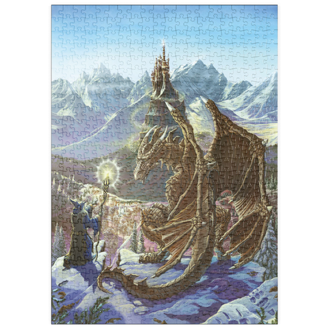 Darstellung des Puzzle Motivs The Encounter Wizard & Dragon - Ed Beard Jr puzzleplate The Encounter Wizard & Dragon - Ed Beard Jr 500 Puzzle