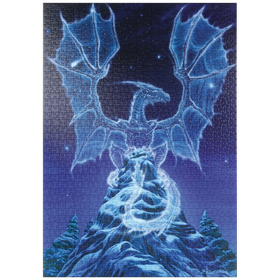 Darstellung des Puzzle-Motivs Caelestis Winter Spirit Dragon - Ed Beard Jr – Puzzleteile: 1000