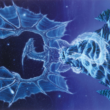 Darstellung des Puzzle Motivs Caelestis Winter Spirit Dragon - Ed Beard Jr 1000 Puzzle 3D Modell