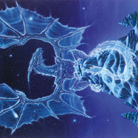 Darstellung des Puzzle Motivs Caelestis Winter Spirit Dragon - Ed Beard Jr Caelestis Winter Spirit Dragon - Ed Beard Jr 500 Puzzle 3D Modell