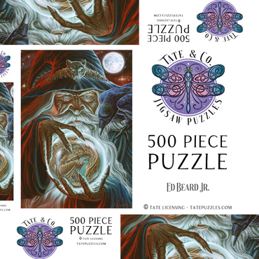 Darstellung des Puzzle Motivs Dark Wizard - Ed Beard Jr 500 Puzzle Schachtel 3D Modell