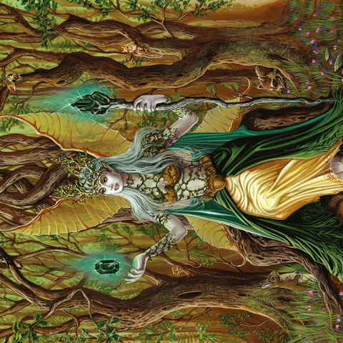 Darstellung des Puzzle Motivs Erdfee-Elementar - Ed Beard Jr Earth Fairy Elemental - Ed Beard Jr 1000 Puzzle 3D Modell