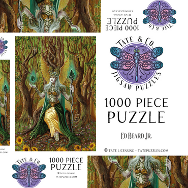 Darstellung des Puzzle Motivs Earth Fairy Elemental - Ed Beard Jr 1000 Puzzle Schachtel 3D Modell