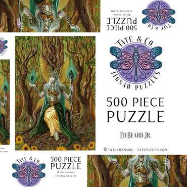 Darstellung des Puzzle Motivs Earth Fairy Elemental - Ed Beard Jr 500 Puzzle Schachtel 3D Modell