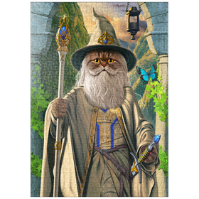 Darstellung des Puzzle Motivs Catdalf the White Movie Cats - Vincent Hie - Puzzleteile: 1000