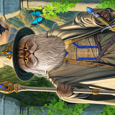 Darstellung des Puzzle Motivs Catdalf the White Movie Cats - Vincent Hie 500 Puzzle 3D Modell