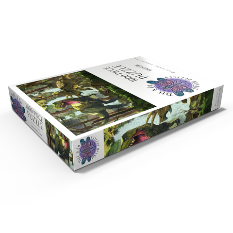 Darstellung des Puzzle Motivs Protection Dinosaurs - Vincent Hie Protection Dinosaurs - Vincent Hie 1000 Puzzle Schachtel Ansicht1