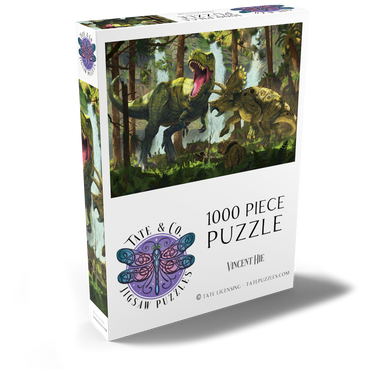 Darstellung des Puzzle Motivs Protection Dinosaurs - Vincent Hie 1000 Puzzle Schachtel Ansicht2