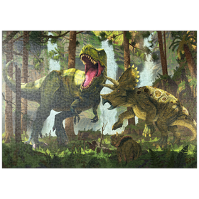 Darstellung des Puzzle Motivs Protection Dinosaurs - Vincent Hie - Puzzleteile: 1000